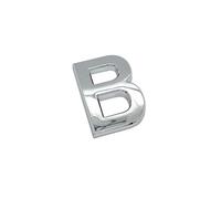 NanTun Autocollants 3D Argentés pour portes et boîtes aux lettres B - 5,1 cm - Pour porte et boîte aux lettres d'hôtel, chambre, appartement, bureau, voitures, camions