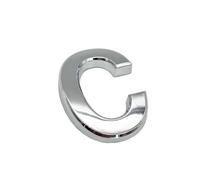 NanTun Autocollants 3D Argentés pour portes et boîtes aux lettres C - 5,1 cm - Pour porte et boîte aux lettres d'hôtel, chambre, appartement, bureau, voitures, camions