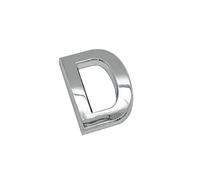 NanTun Autocollants 3D Argentés pour portes et boîtes aux lettres D - 5,1 cm - Pour porte et boîte aux lettres d'hôtel, chambre, appartement, bureau, voitures, camions