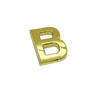 NanTun Autocollants 3D dorés pour portes et boîtes aux lettres B - 5,1 cm - Pour porte et boîte aux lettres d'hôtel, chambre, appartement, bureau, voitures, camions