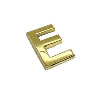 NanTun Autocollants 3D dorés pour portes et boîtes aux lettres E - 5,1 cm - Pour porte et boîte aux lettres d'hôtel, chambre, appartement, bureau, voitures, camions