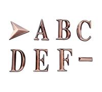 NanTun Lettres et symboles autocollants 3D en bronze pour maison, appartement, hôtel, entrepôt, bureau, école, 5,1 cm
