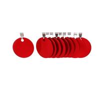 NanTun Lot de 12 étiquettes rondes vierges en aluminium pour chien - Gravure personnalisée - Diamètre : 3 cm - Rouge