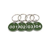 NanTun Lot de 50 portes-clés en alliage d'aluminium Porte-clés numérotés d’identification 51 to 100 Vert