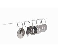 NanTun Porte-clés en acier inoxydable 304 de 30 mm avec anneau, 50 pièces, porte-clés avec chiffres creusés, porte-clés numérotés de 51 à 100