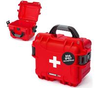 Nanuk 908 Valise Premiers Secours Vide - Idéale pour Organiser Une Trousse de Secours, certifiée IP67, Antichoc, résistante à la poussière et Flottante. (24.13 × 19.05 × 19.05 cm) - Rouge
