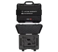 NANUK 910 - Valise de Protection étanche en résine NK-7 avec Insert en Mousse personnalisé pour 2 Équipements Courts UP Glock (36,3 x 28,2 x 11,9 cm) - Noir