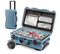 NANUK 935 Pro Photo Kit - Valise Rigide étanche pour Appareil Photo, avec séparateurs rembourrés et roulettes, 56 x 36 x 23 cm - Antipoussière et résistante aux Chocs, homologuée Bagage Cabine - Cyan