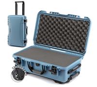 NANUK 935 - Valise de Protection légère et étanche en résine NK-7, avec roulettes et Insert en Mousse Personnalisable (56 cm x 36 cm x 23 cm) Homologuée Bagage Cabine (Cyan)