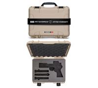 NANUK Étui à pistolet 910 dur optique avec insert en mousse personnalisé, étanche IP67 et résistant à l'écrasement, construction robuste pour une protection ultime, fabriqué au Canada - Marron clair