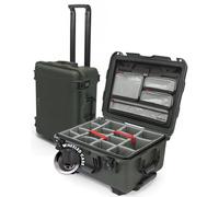 NANUK Kit Photo 950 Pro - Housse Rigide étanche pour Appareil Photo avec séparateurs et Roues rembourrés, 57,9 x 46,5 x 29,7 cm, résistant à la poussière et aux Chocs, pour Charges Lourdes - Olive