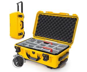 NANUK Valise de Cabine Rigide étanche avec roulettes et séparateur rembourré Jaune 935