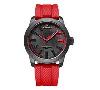 NANVIFORCE Montres de Mode avec Bracelet en Silicone Top Marque de Luxe Montre Sport Hommes, rouge