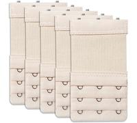 NANXJIUR Extension Soutien-Gorge 5 pcs Femme Extenseur Soutien-Gorge 3 Crochets Elastique Extenseur Soutien-Gorge Bande Sangle Souple Confortable (Noir)