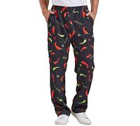 Nanxson Pantalon de Chef Bouffant Hommes, Pantalon de Travail imprimé
