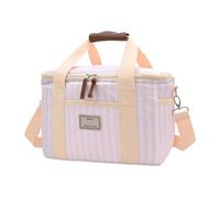 Nanxson Sac Isotherme Repas 15L/29L Grand Capacité Sac Lunch Bag Floral Cooler Bag Portable avec bandoulière Réglable pour Déjeuner Travail Ecole Plage Pique-Nique (15L,A-Rose Rayure)