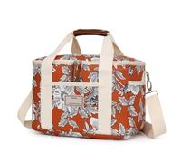 Nanxson Sac Isotherme Repas 15L/29L Grand Capacité Sac Lunch Bag Floral Cooler Bag Portable avec bandoulière Réglable pour Déjeuner Travail Ecole Plage Pique-Nique (15L,A-Orange Fleur)