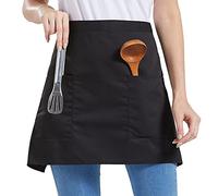 Nanxson Tablier de serveur unisexe, tablier cuisine court, avec 2 poches