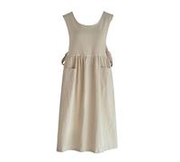 Nanxson Tablier en coton pour femmes Tablier artistique Grande taille | Tablier sans manches, tablier de loisirs créatifs avec poches, pour la cuisine, la pâtisserie, la peinture et