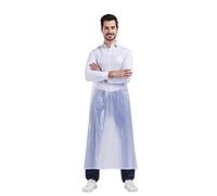 Nanxson Tablier imperméable à l'eau bavette de tablier transparent réglable,CF3117 (Blanc épais, Large)