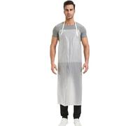 Nanxson Tablier imperméable en TPU avec sangle de cou réglable, cordon de serrage à la taille Tablier léger résistant à l'huile pour l'industrie alimentaire, la vaisselle et le jardinage CFS0011