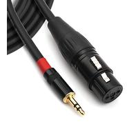 NANYI 3.5mm (1/8 pouce) TRS stéréo mâle à XLR femelle câble d'interconnexion audio, convient pour iPod, téléphone portable, haut-parleurs actifs, scène, DJ, console audio studio, 1,5 M (5FT)