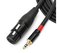 NANYI 3.5mm (1/8 pouce) TRS stéréo mâle à XLR femelle câble d'interconnexion audio micro, Convient pour ipod, téléphone portable, haut-parleurs actifs, scène, DJ, console audio studio, 3M (10FT)
