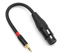 NANYI 3.5mm (1/8 pouce) TRS stéréo mâle vers XLR femelle câble d'interconnexion audio, convient pour iPod, téléphone portable, haut-parleurs actifs, scène, DJ, console audio studio, 0.2M (0.6FT)