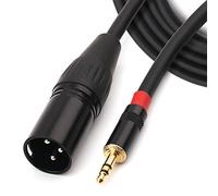 NANYI 3.5mm TRS stéréo mâle à XLR mâle câble d'interconnexion audio, Convient pour iPod, téléphone portable, haut-parleurs actifs, scène, DJ, console audio studio, 3M