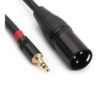 NANYI Câble d'Interconnexion 3.5mm TRS Stéréo à XLR Mâle, 0.5M (1.6FT) - Pour iPod, Téléphone Portable, Haut-Parleurs Actifs, Scène, DJ, Console Audio Studio
