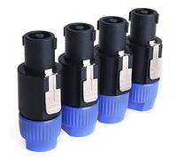 NANYI NL4FC speakon Amplificateur couronne de câble, Prise de haut-parleur audio Fiche de haut-parleur Twol Lock 4 pôles compatible avec Neutrik Speakon NL4FC, NL4FX, NLT4X, NL2FC - Paquet de 4