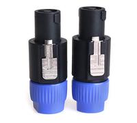 NANYI- NL4FC speakon Connecteur d'amplificateur de câble, Prise de haut-parleur audio Fiche de haut-parleur Twist Lock 4 pôles compatible avec Neutrik Speakon NL4FC, NL4FX, NLT4X, NL2FC - Paquet de 2