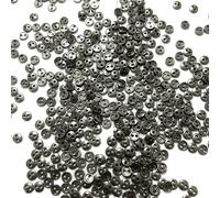 NANZU 100 pièces 3/4/5mm Boutons de vêtements de poupée Petits Boutons pour vêtements de poupées Vraiment Petit métal 2 Trous Boutons pour vêtements de poupée Pistolet Noir