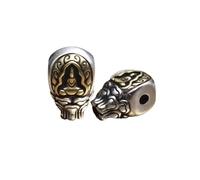 NANZU 18 * 11MM 1/2 pièces Perles de tête de Bouddha en Alliage Pendentif à breloque tête de Bouddha Perles d'espacement hématite pour la Fabrication de Bijoux Perles de Bouddha tibétain
