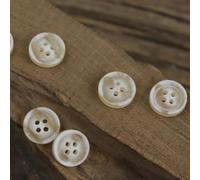 NANZU 50 pièces 10/12MM Gris Orange Grain de Bois Boutons Ronds en résine 4 Trous résine Bouton de Manteau de Couture Boutons en résine pour l'artisanat Fabrication de Costumes 16/18L