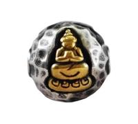 NANZU 9/13mm Perles Rondes en Alliage de tête de Bouddha Pendentif à breloque tête de Bouddha Perles d'espacement hématite pour la Fabrication de Bijoux Perles de Bouddha tibétaines