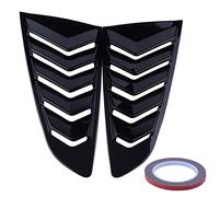 NANZU Accessoires décoratifs persiennes de fenêtre de Quart arrière écopes becquet Panneau de réglage de Voiture adapté for Ford Mustang 2015-2019 (Color : A Glossy Black)
