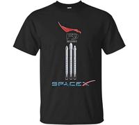NANZU yesun Men's Falcon 9 Rocket Launches Spacex Elon Musk Black T T-Shirts à Manches Courtes(X-Large)