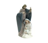 Nao by Lladro Figurine de Collection en Porcelaine : La Nativité de Jésus - 24 cm de Haut - Joseph, Marie et bébé Jésus...