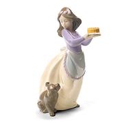 NAO Porcelain by Lladro PUPPY'S Birthday (Special Edition) (Girl Holding Cake with Puppy Dog) 2001700