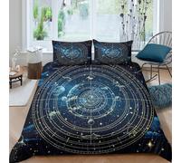 NAOFEKUID Cosmos Galaxie Impression 3D Housse de Couette Microfibre Décor Chambre Ensemble Linge de Lit Astrologie Respirant pour Adulte King（220x240cm）