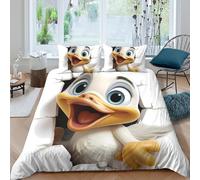 NAOFEKUID Ensemble Housse de Couette imprimée 3D Cartoon Mignon Microfibre déco Chambre Animaux drôles pour Adultes Ados Doux Confortable Single（140x200cm）