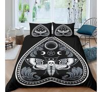 NAOFEKUID Gothique Mystère Housse de Couette 3D Imprimée Microfibre Décoration Chambre Parure de Lit Gothique Respirant pour Adultes Super King（260x220cm）