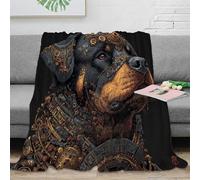 NAOFEKUID Plaid Chien Steampunk 3D Imprimé Microfibre Douce Jeté Steampunk pour Canapé Salon Chambre Adulte 50x60(127x152cm)
