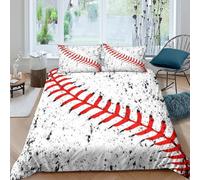 NAOFEKUID Style Baseball 3D Imprimé Housse de Couette Microfibre Douce Décoration Chambre Parure de Lit Sportive Idée Cadeau King（220x240cm）