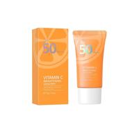 NAOLVE Vitamine C Creme Solaire le Visage et le Corps, SPF50 PA+++, Protection Longue Durée, Hydratation et éclaircissement, Léger et Non Collant, Convient à Tous les Types de Peau