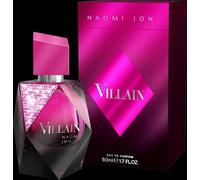 Naomi Jon Villain Eau de parfum de luxe pour femme dans un flacon en cristal 50 ml