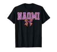 Naomi Leopard Bow Trendy Nom Design pour Les Femmes et Les T-Shirt
