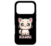 Naomi Motif Chat Mignon pour Fille Nom Naomi Coque pour iPhone 17 Pro