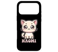 Naomi Motif Chat Mignon pour Fille Nom Naomi Coque pour iPhone 17 Pro Max